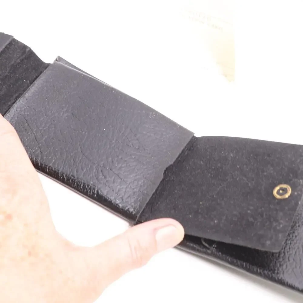 Vintage Genuine Leather Wallet Men S Bifold Bi-fold Black Pebbled ID Cards Cash